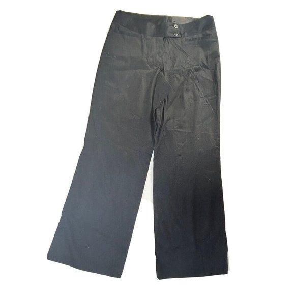 New Lane Bryant Classic Wide Leg Chino Pants Black